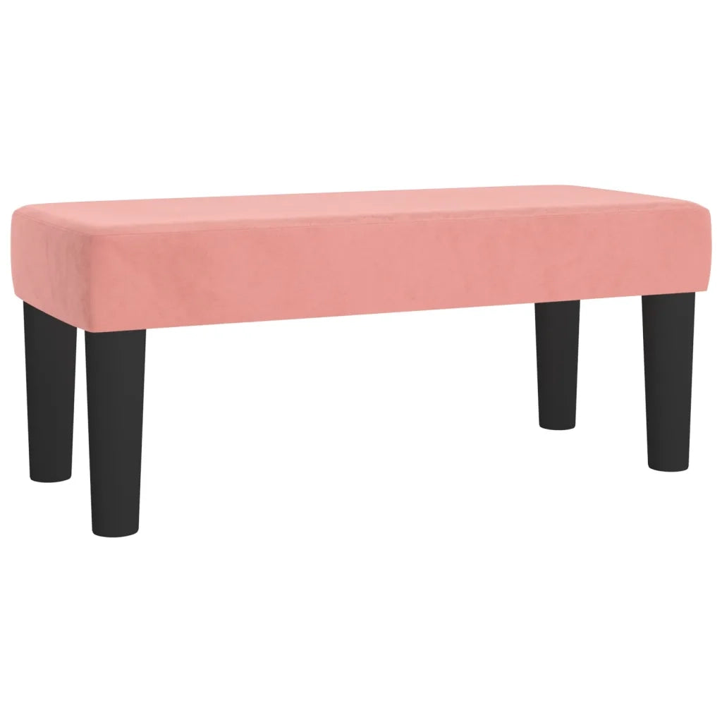 Giroletto a Molle con Materasso Rosa 90x190 cm in Velluto 3137700