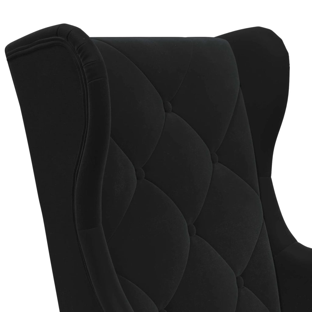 Poltrona | Sedia Relax Nero Velluto