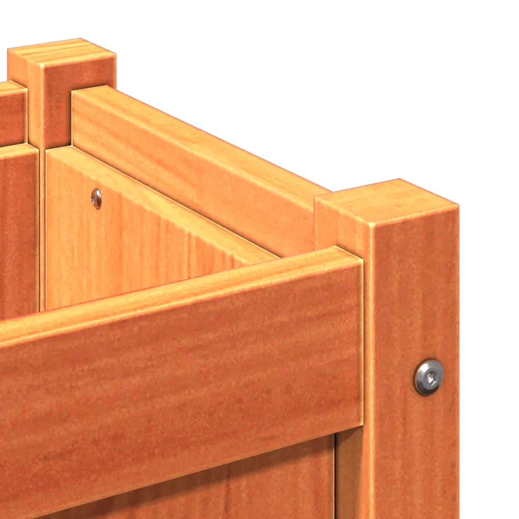 Fioriera Giardino Marrone Cera 31x31x31 cm Legno Massello Pino 837398