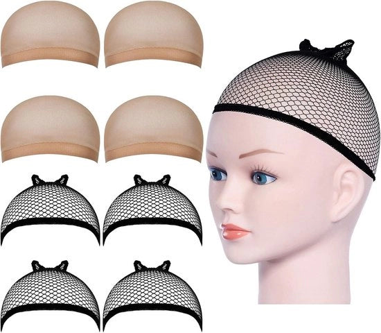 8 pezzi di capelli di nylon elastici aderenti per parrucche