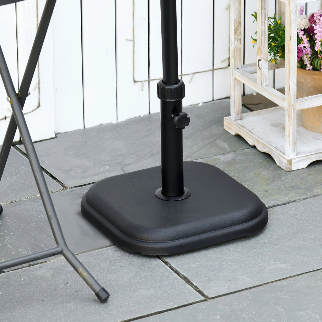 Base per Ombrellone in Plastica e Cemento ¨C Minimal ¨C 36x36x31cm, Nero, 11kg