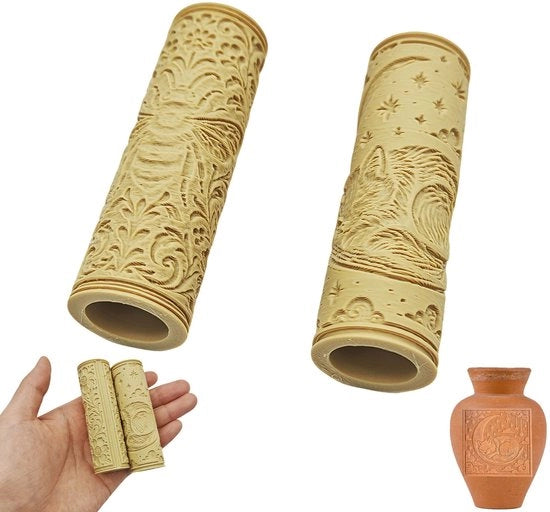 Strumento di Incisione a Mano - Rotolo a Tessuto - Decorativo - Stampante di Rilievi - Modello di Stampaggio - Plastica, Compatta