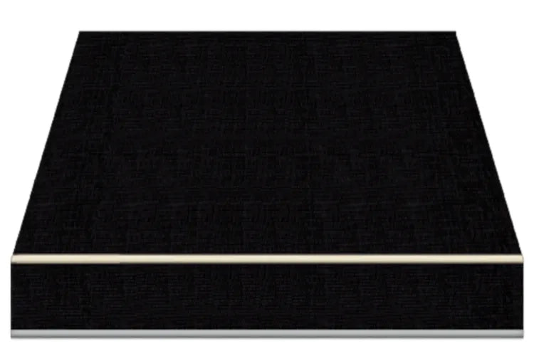 Tenda da Sole a Bracci Estensibili su Barra Quadra Tempotest Para', col. Nero 24, Largh. 3,6m x Sporgenza 2.85m con Arganello Destro
