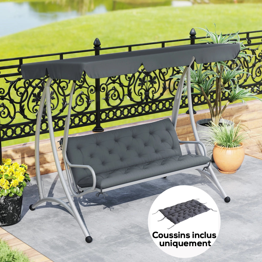 Cuscino per divano da giardino 3 posti ¨C Minimal ¨C grigio 150x98x8 cm