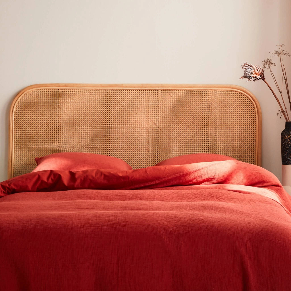 Testiera in rattan naturale e canna
