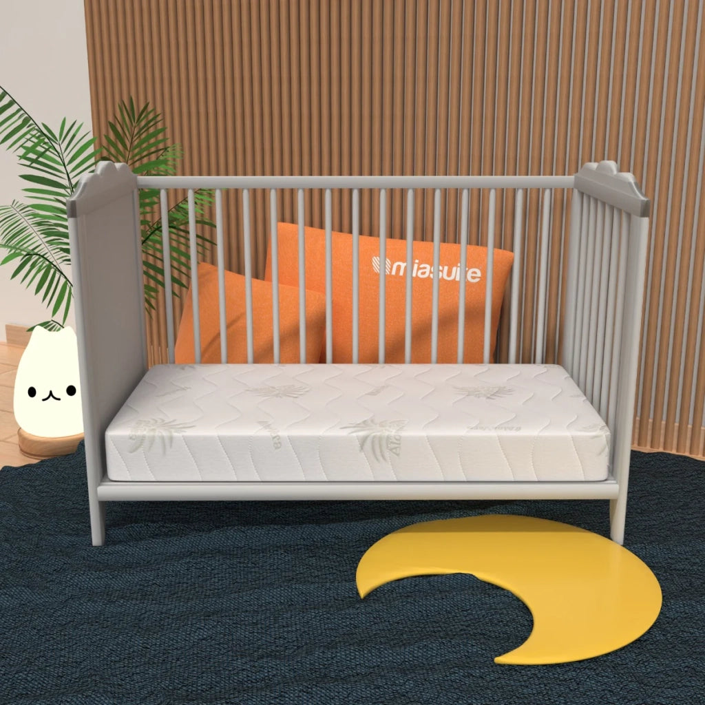 Materasso per Culla 60x125, alto 14 cm - Waterfoam, Sfoderabile, Rivestimento Aloe Vera | Lupin Baby