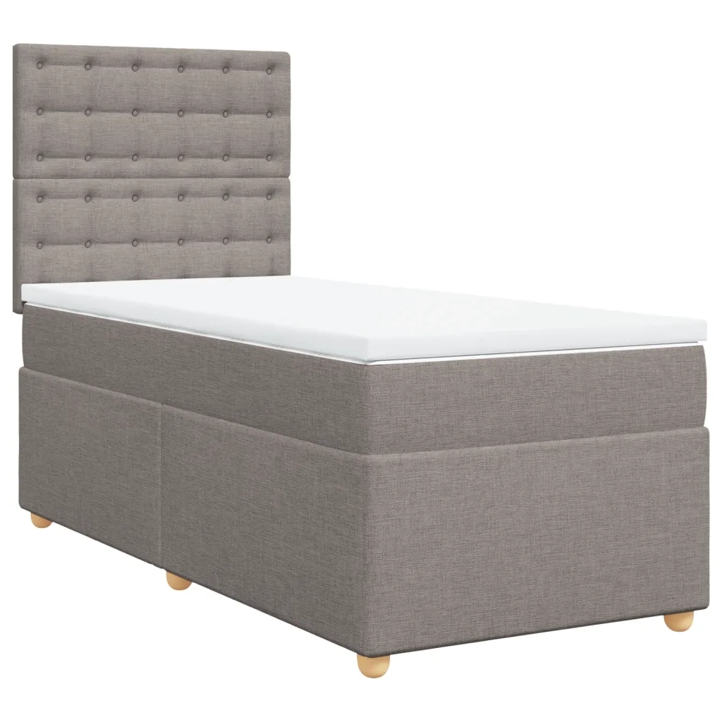 Giroletto a Molle con Materasso Tortora 100x200 cm in Tessuto 3293509