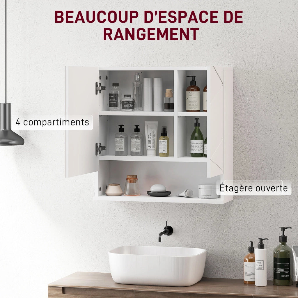 Armadio da bagno con specchio ¨C Minimal ¨C bianco 55x17x55 cm