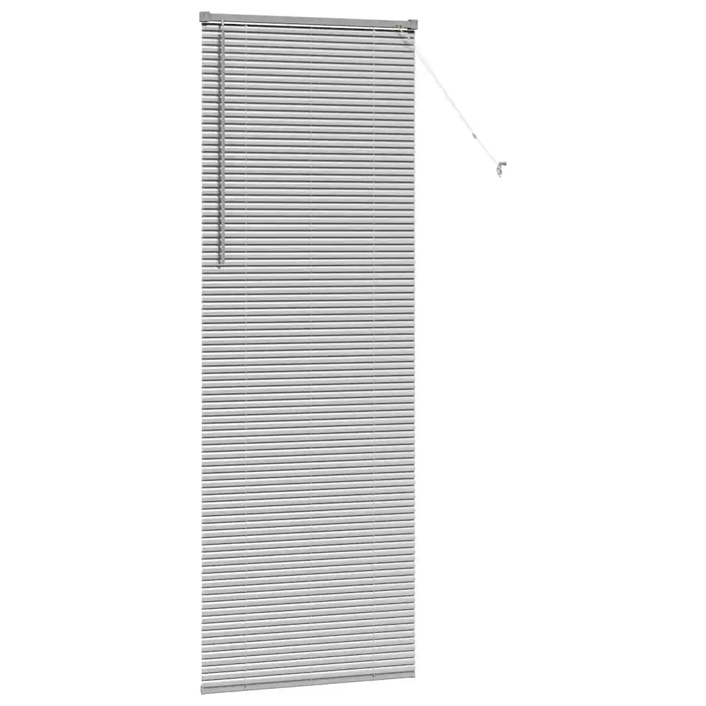 vidaXL Tenda per Finestra con tende Manuale Argento Alluminio