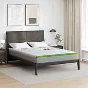Topper per materasso Bianco e Verde 160 x 200 cm 4106173