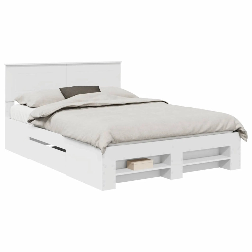 Struttura del letto Bianco 140 x 200 cm Legno multistrato 3408753