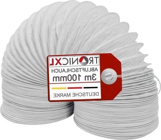 Serpentina di scarico per aria condizionata e asciugatrice PVC Ø 100 mm 3 m - 100/102 mm serpentina di ventilazione
