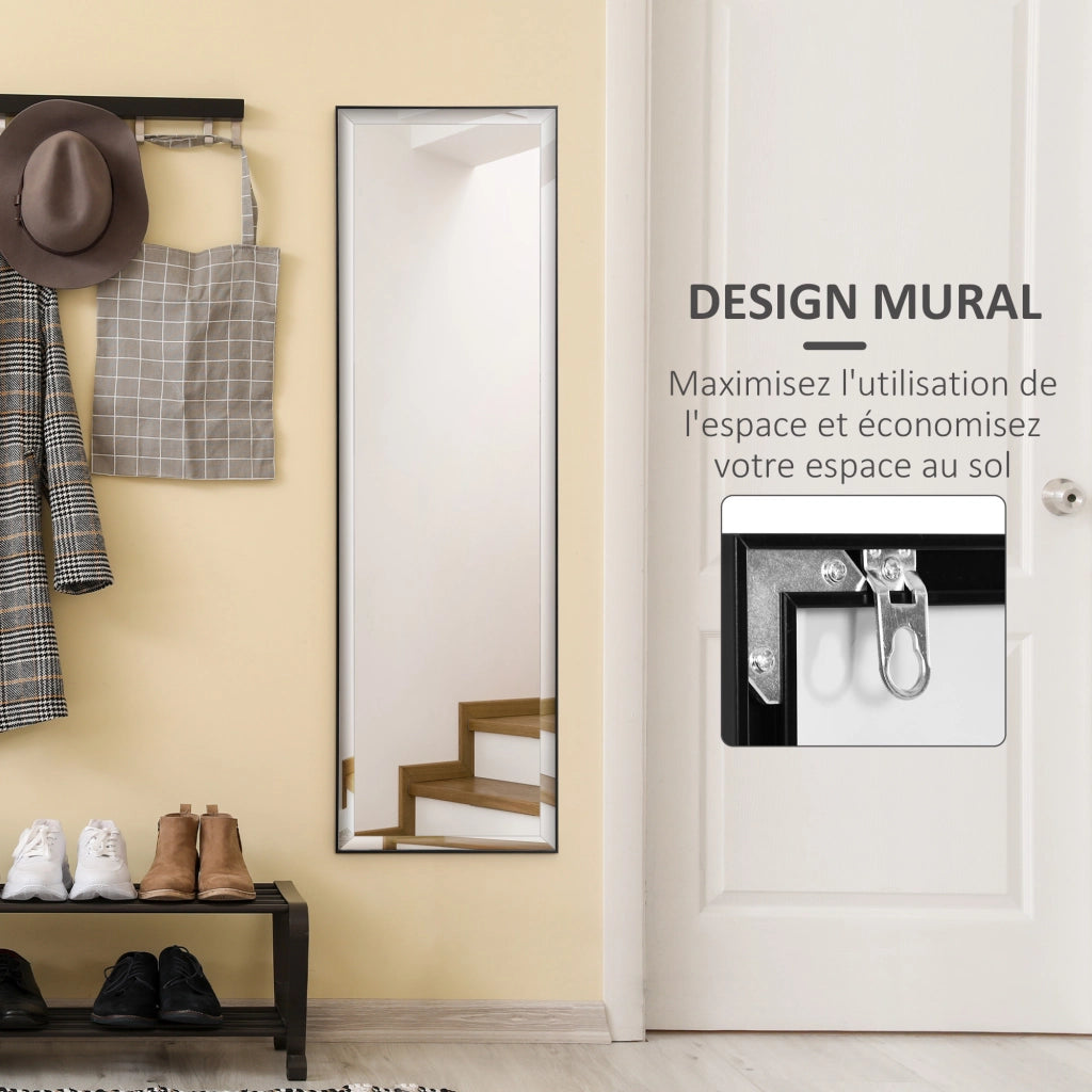 Specchio da parete 120x35 cm ¨C Minimal ¨C Alluminio nero