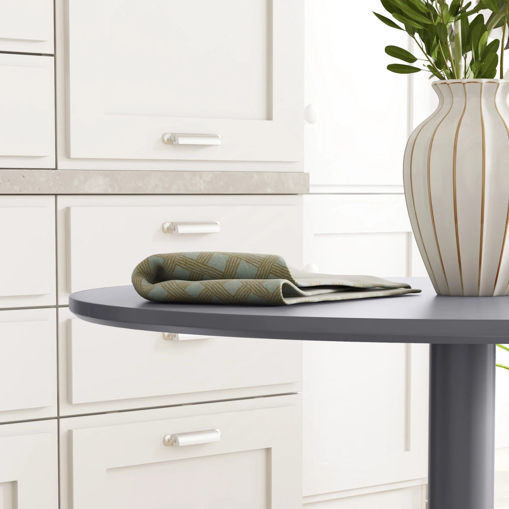 Tavolo da pranzo rotondo ¨C Minimal ¨C Grigio, acciaio, 70x70x75 cm
