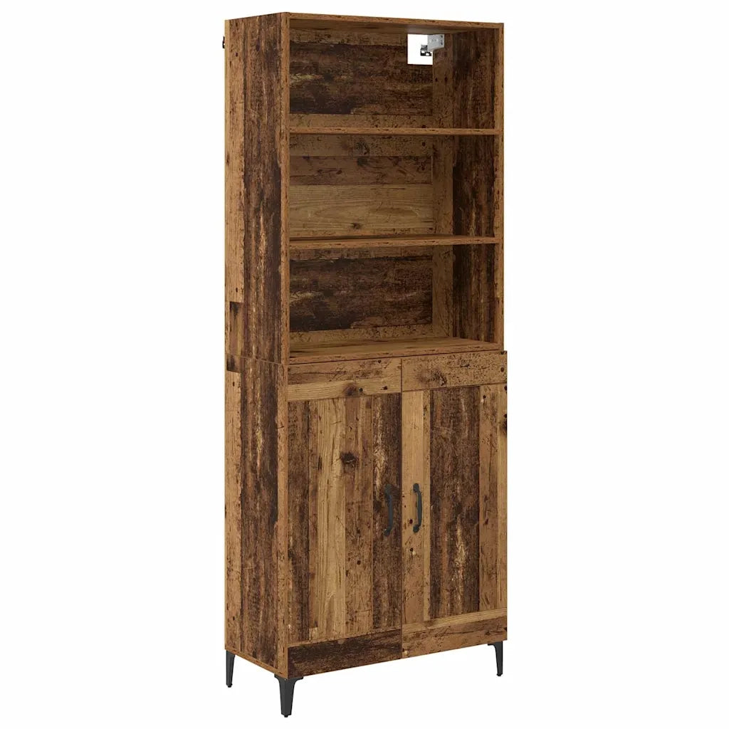 Credenza 2 pcs Legno vecchio Legno multistrato