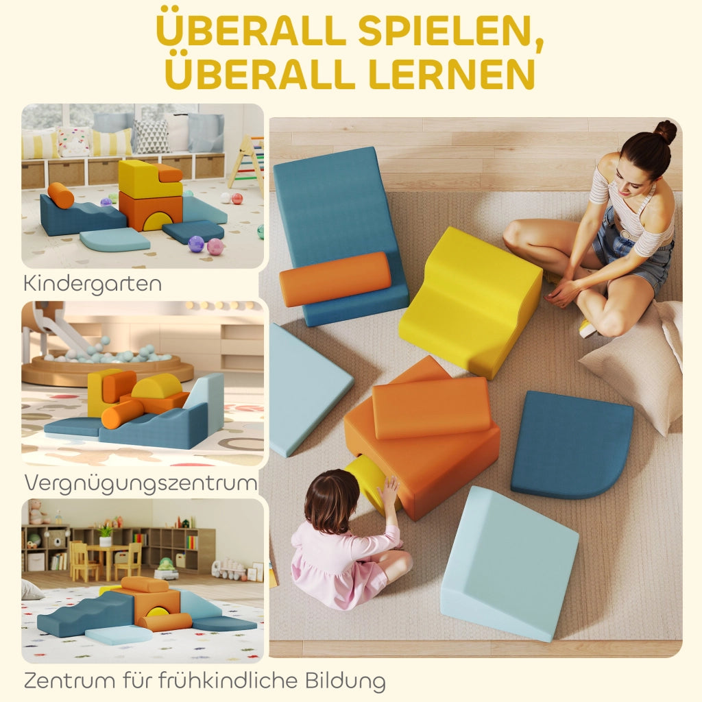 Set di Blocchi da Costruzione Morbidi ¨C zephmum ¨C 9 Pezzi Multicolore