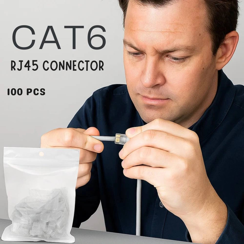 Plug rj45 utp cat6 8p8c trasparenti â set da 100 pezzi