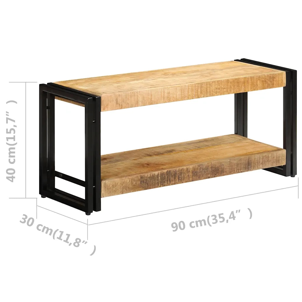 Mobile Porta TV-Mobile per TV-Credenza TV 90x30x40 cm in Legno Massello di Mango 317255