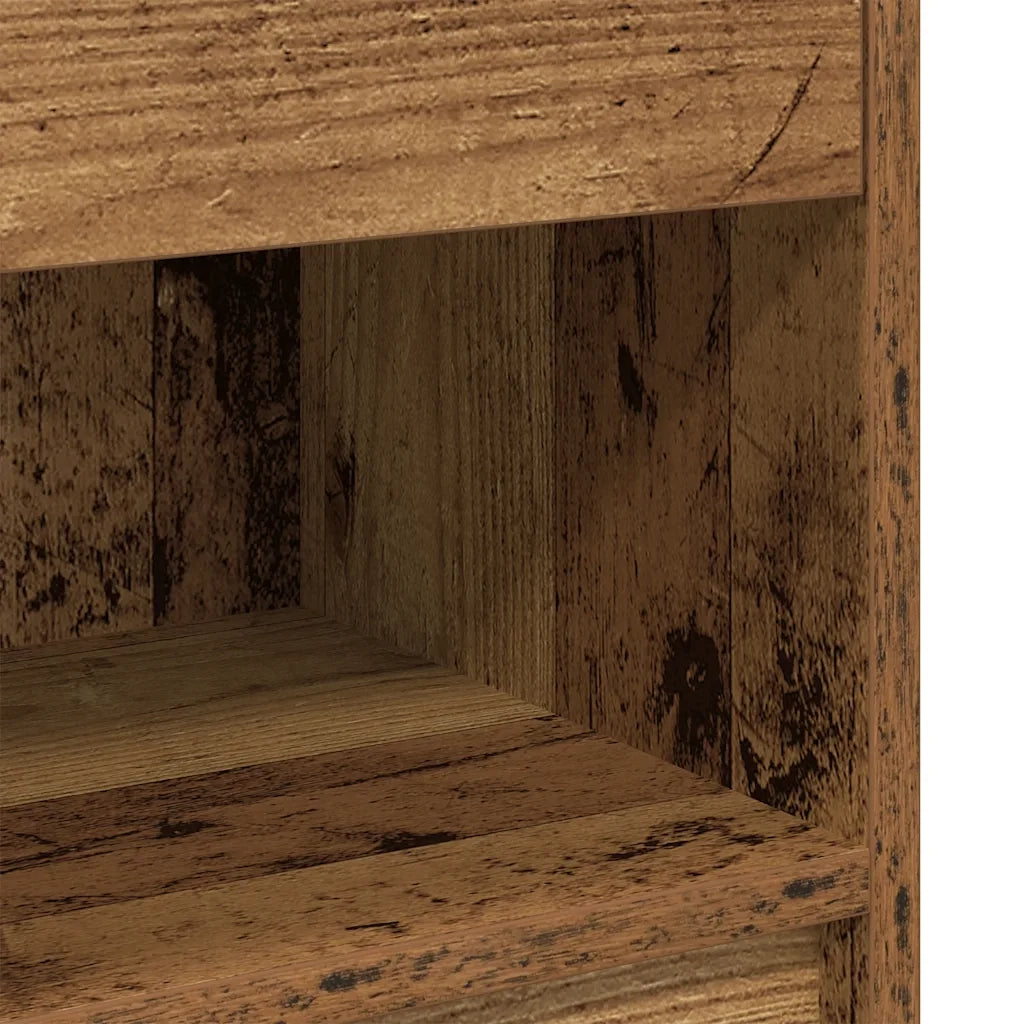 Comodino | Armadio da Notte | Mobiletto da notte con Cassetto Legno Antico 39x28x41 cm