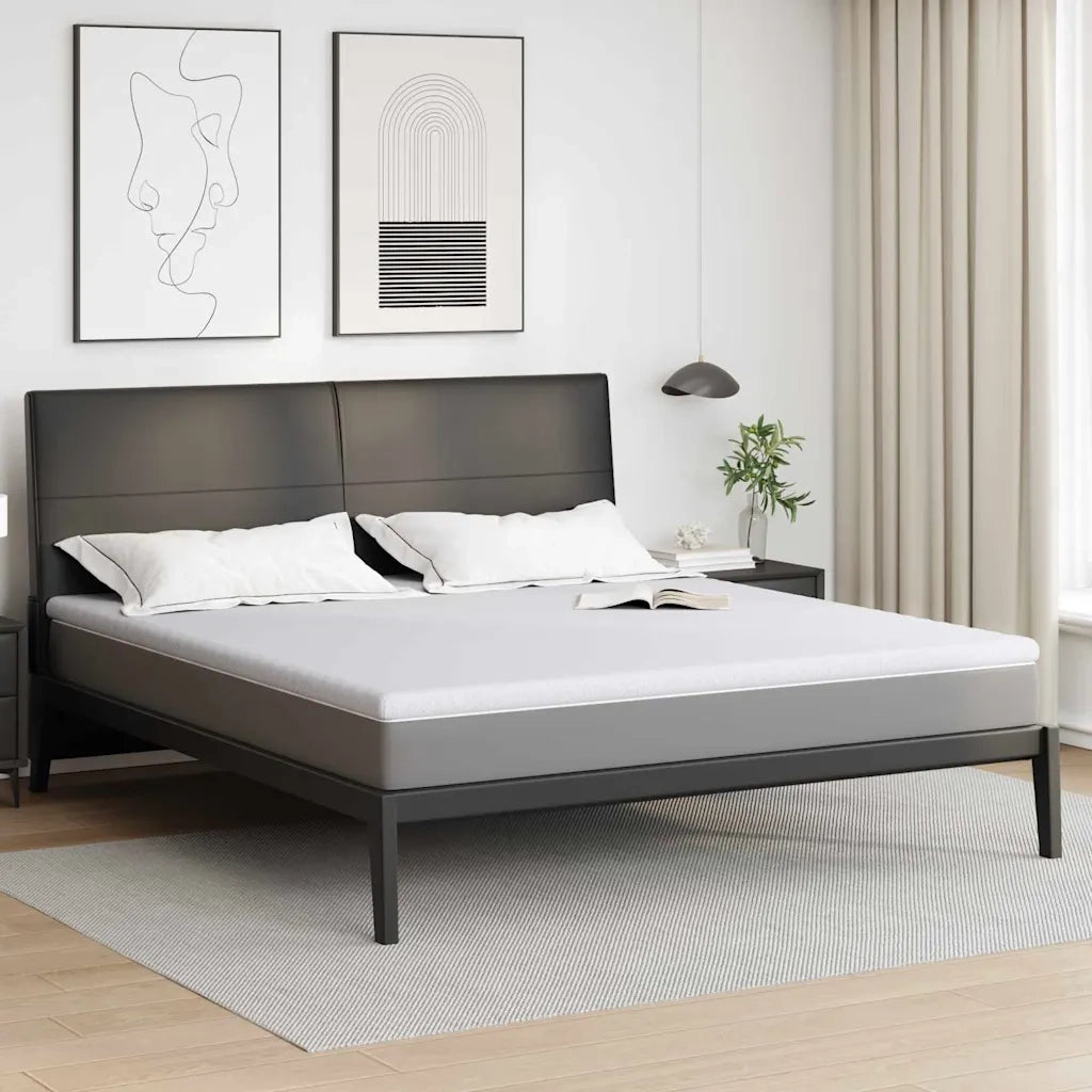 Topper per materasso Bianco 200 x 200 cm Tessuto Jacquard 4106186