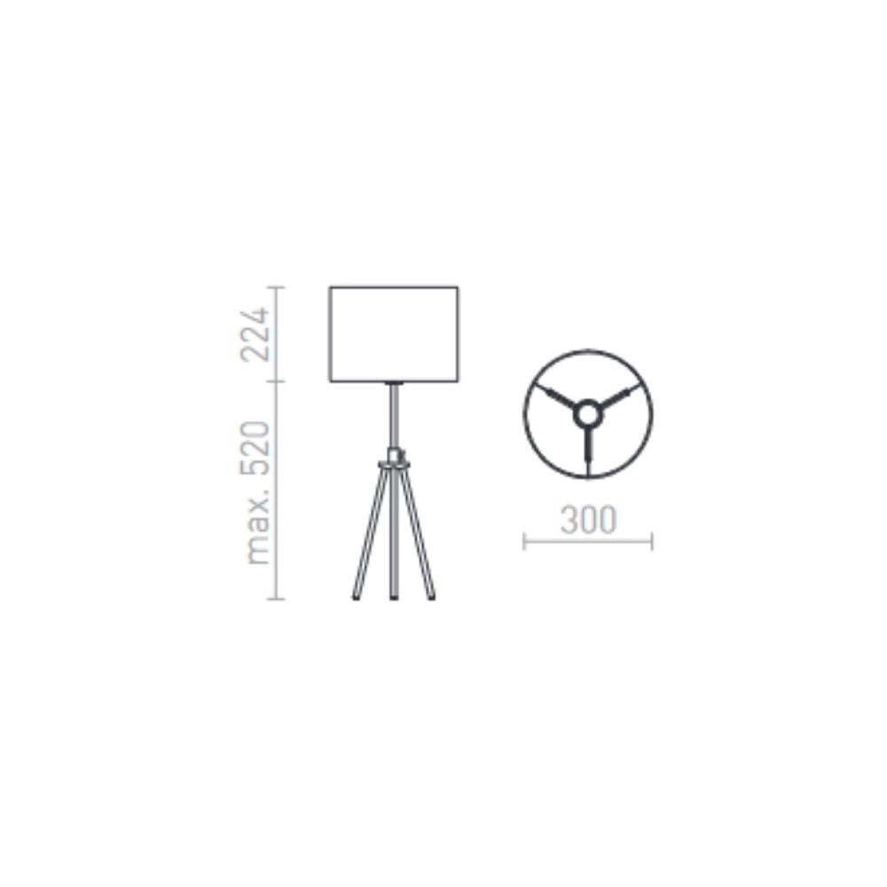 Lampada GARDETTE da tavolo nero alluminio 230V E27 42W