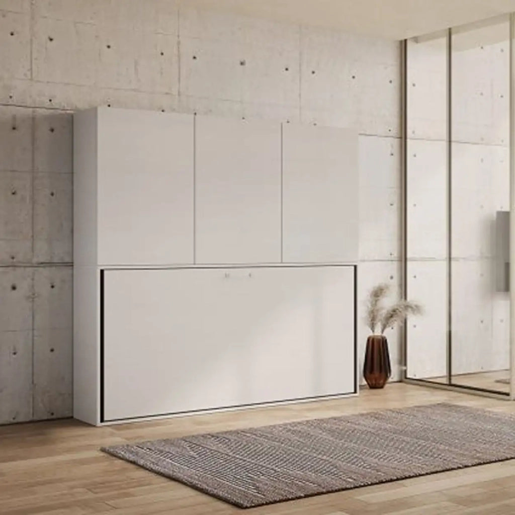 Letto singolo a scomparsa Kando comp.D bianco frassino