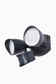 Applique esterna LED Lutec Shrimp nera sensori IP54