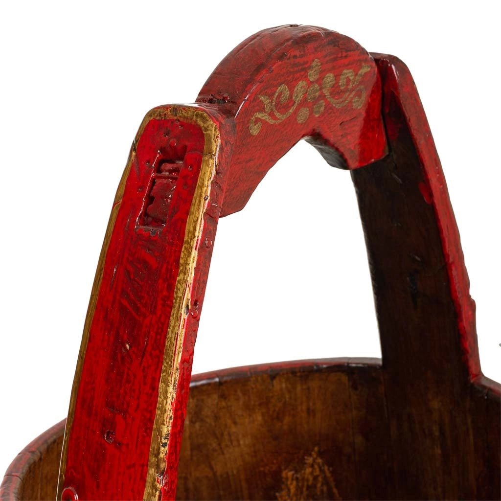 Cubo di legno rosso 34x34x55h cm
