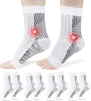 Sokke 100% Cotone - Antiruma e Antioedeema - 4 Paia - Dimensione Unica - Bianco
