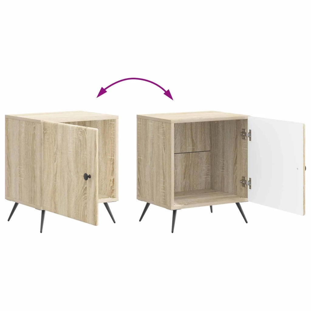 Set di 2 Comodini | Armadio da Notte | Mobiletto da notte Rovere Sonoma 43 x 34,5 x 50 cm
