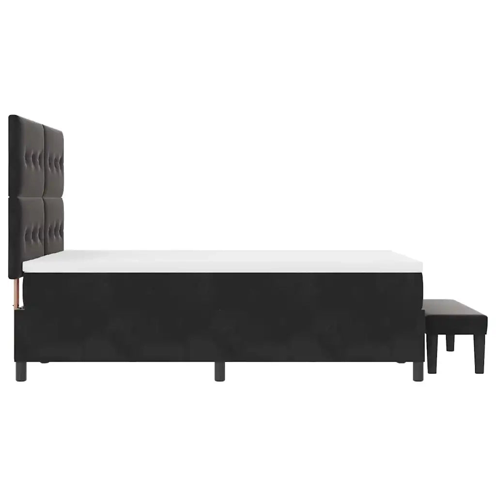 Letto a molle con testiera Nero 190 x 140 cm Velluto 3344512