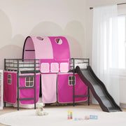 Struttura del letto loft per bambini-Giroletto per bambini Nero e rosa 75 x 190 cm 773272