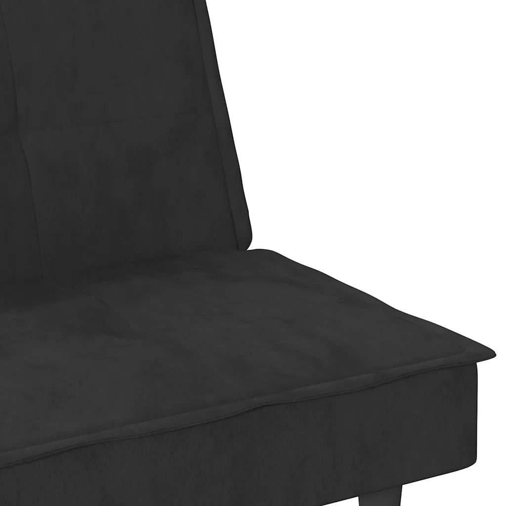 Divano letto | Sof¨¤ letto | Letto singolo con Portabicchieri in Velluto Nero