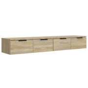 Set di 2 pensili classici da parete 68 x 30 x 20 cm con cassetti e vani portaoggetti interni in legno composito rovere Sonoma 02_0055224