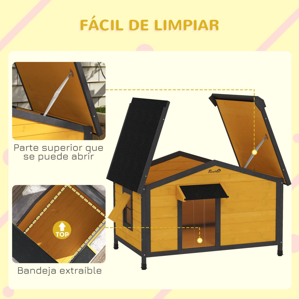 Casetta per Cani ¨C Minimal ¨C Legno Naturale 97x72x65 cm