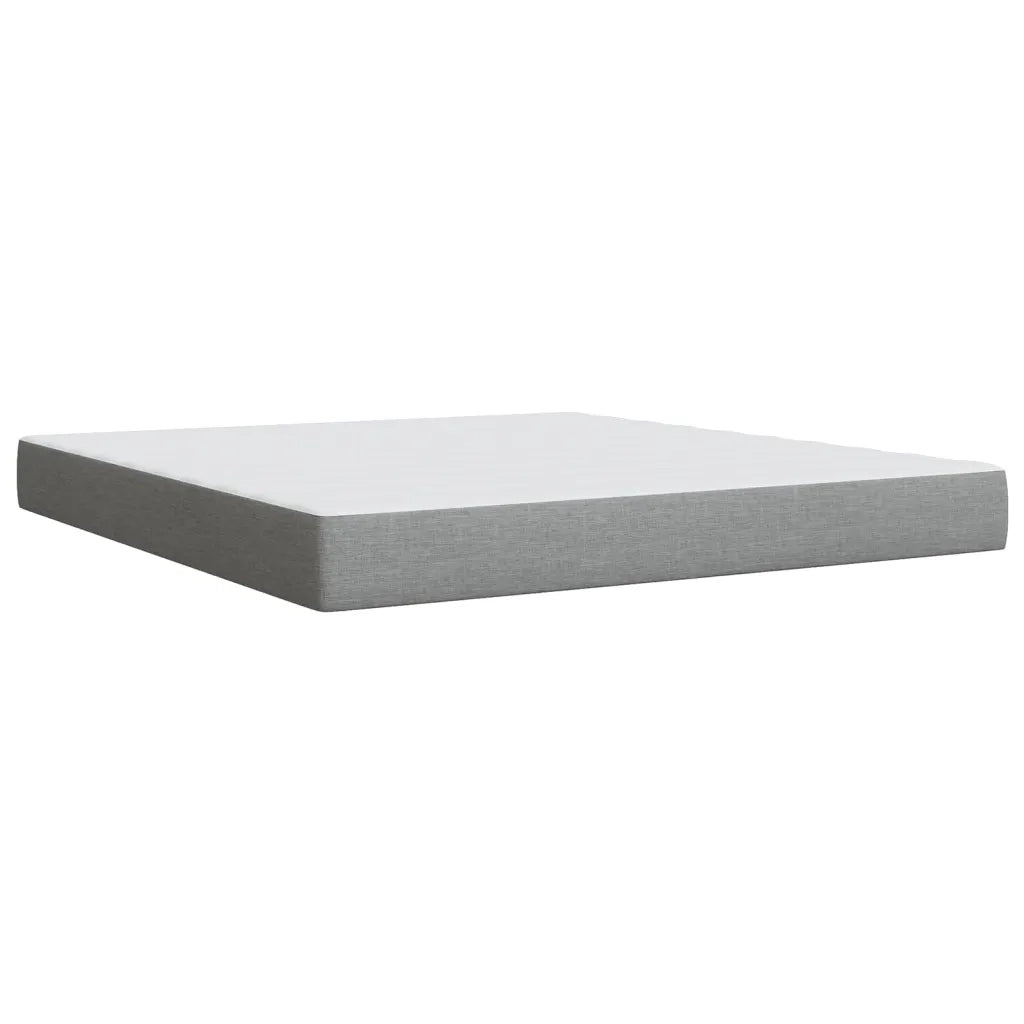 Giroletto a Molle con Materasso Grigio Chiaro180x200 cm Tessuto 3290560
