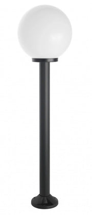 Lampada giardino 130cm sfera 30cm nera E27 IP43 SU-MA