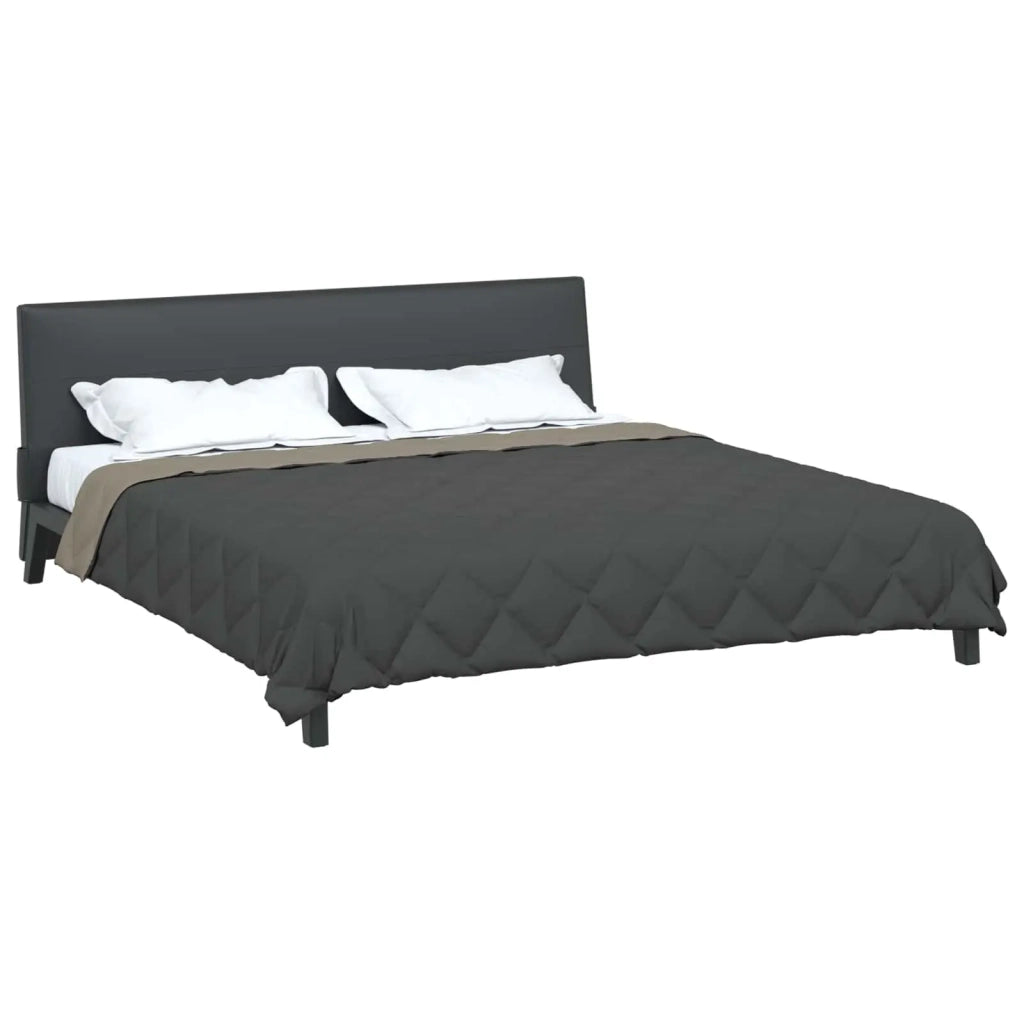 Piumone | Duvet Completo Annuale Grigio chiaro e Antracite 220 x 240 cm