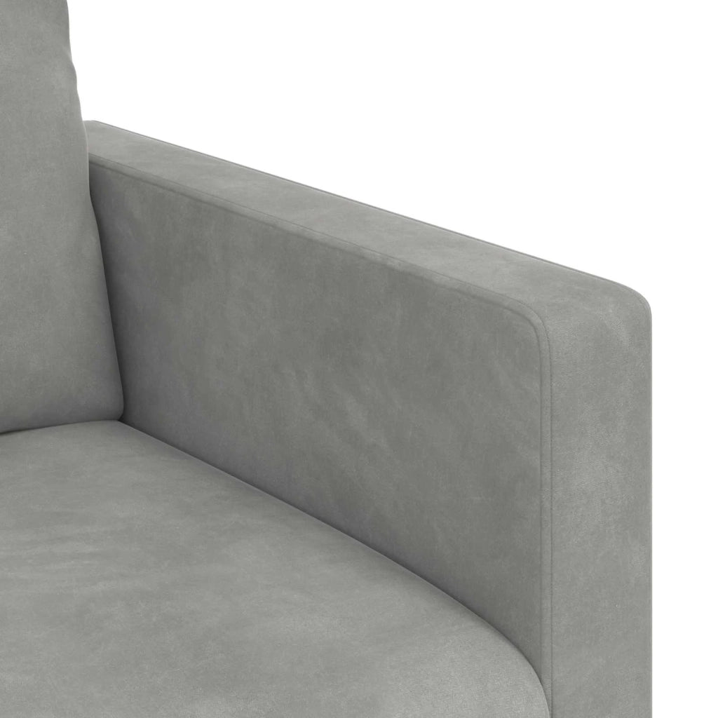 Divano Grigio chiaro 78 x 78 x 80 cm Velluto