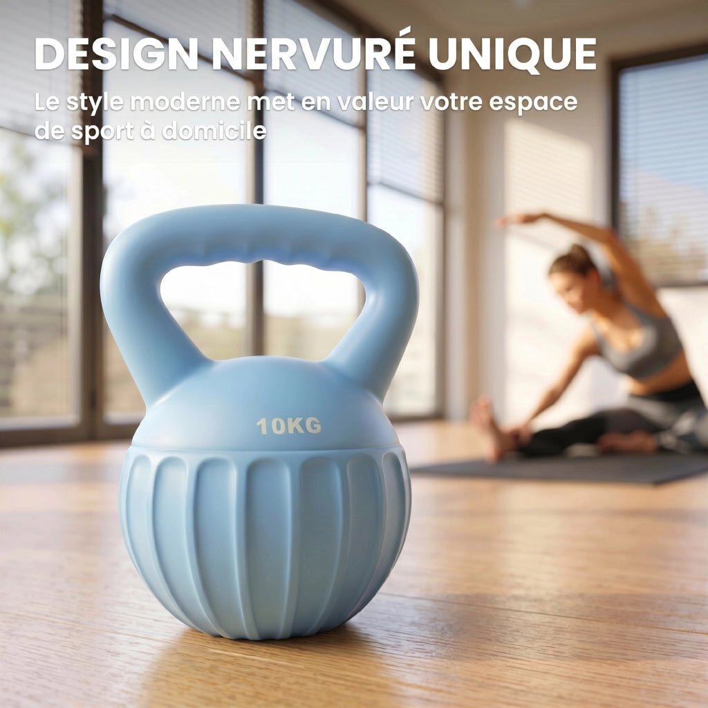 Kettlebell 10 kg ¨C Xylo ¨C Maniglia Antiscivolo, Blu