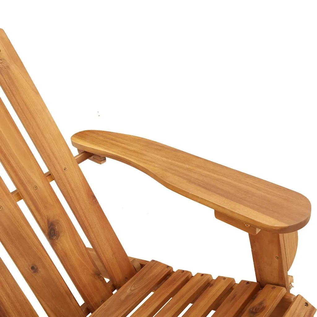 Sedia Adirondack da Giardino con Cuscini Legno Massello Acacia 360031