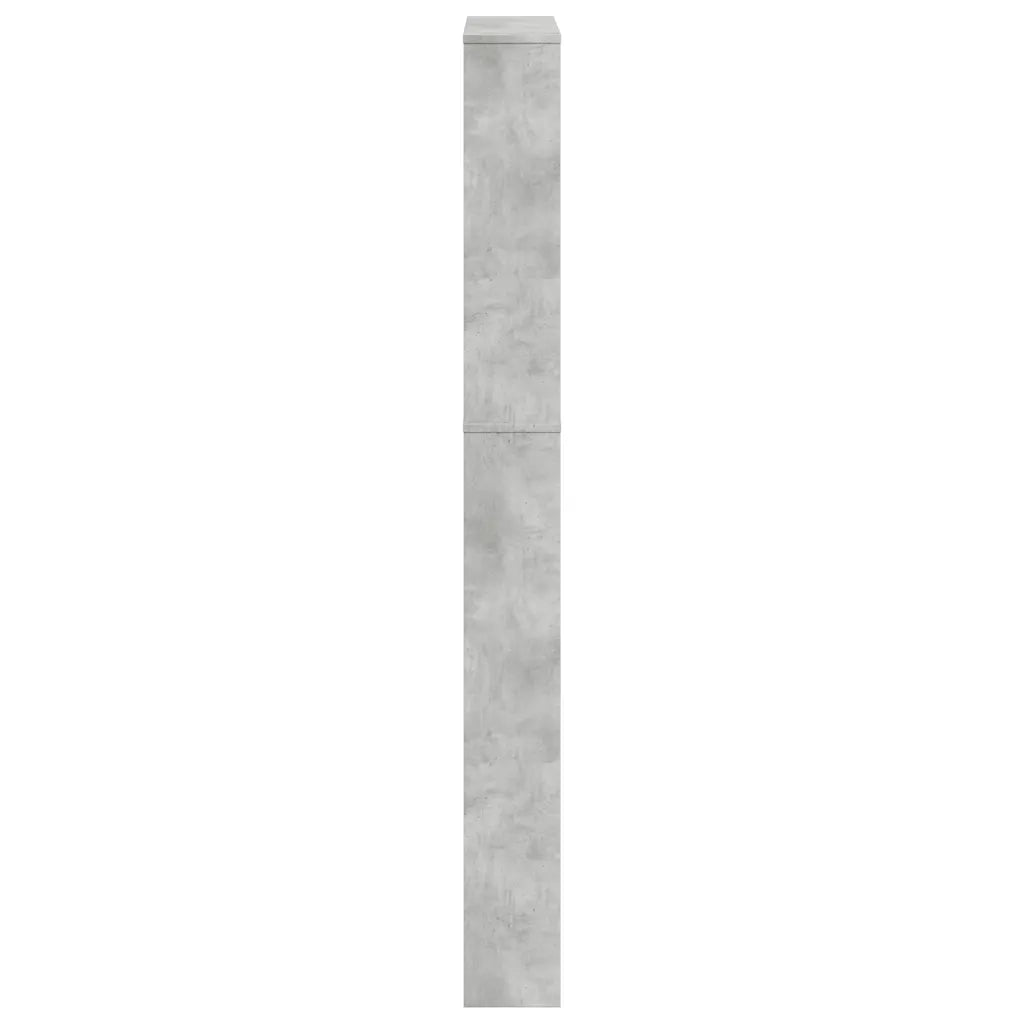 Scarpiera con Specchio a 5 Livelli Grigio Cemento 63x17x169,5cm