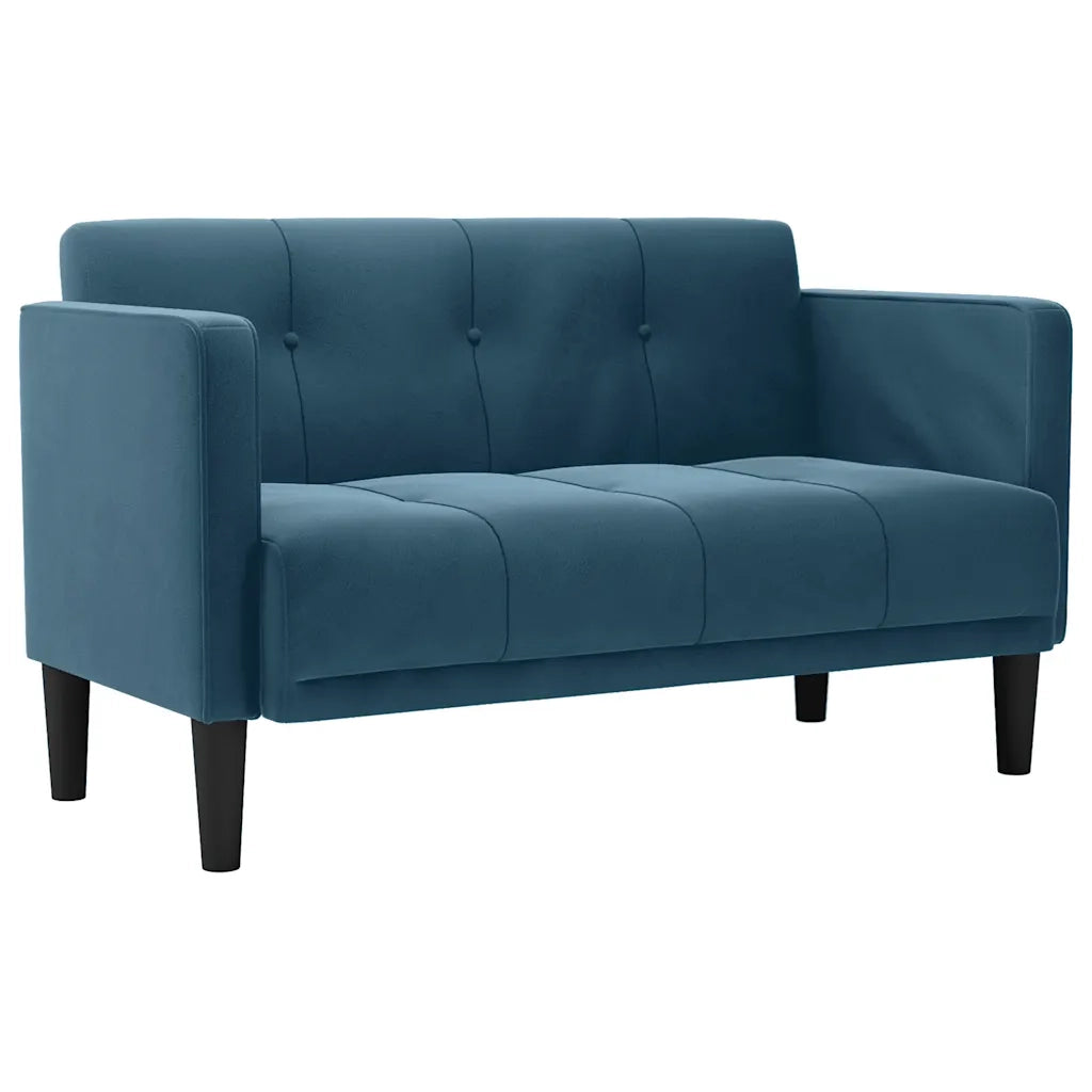 Divano Divanetto Blu 111 cm in Velluto 4100569