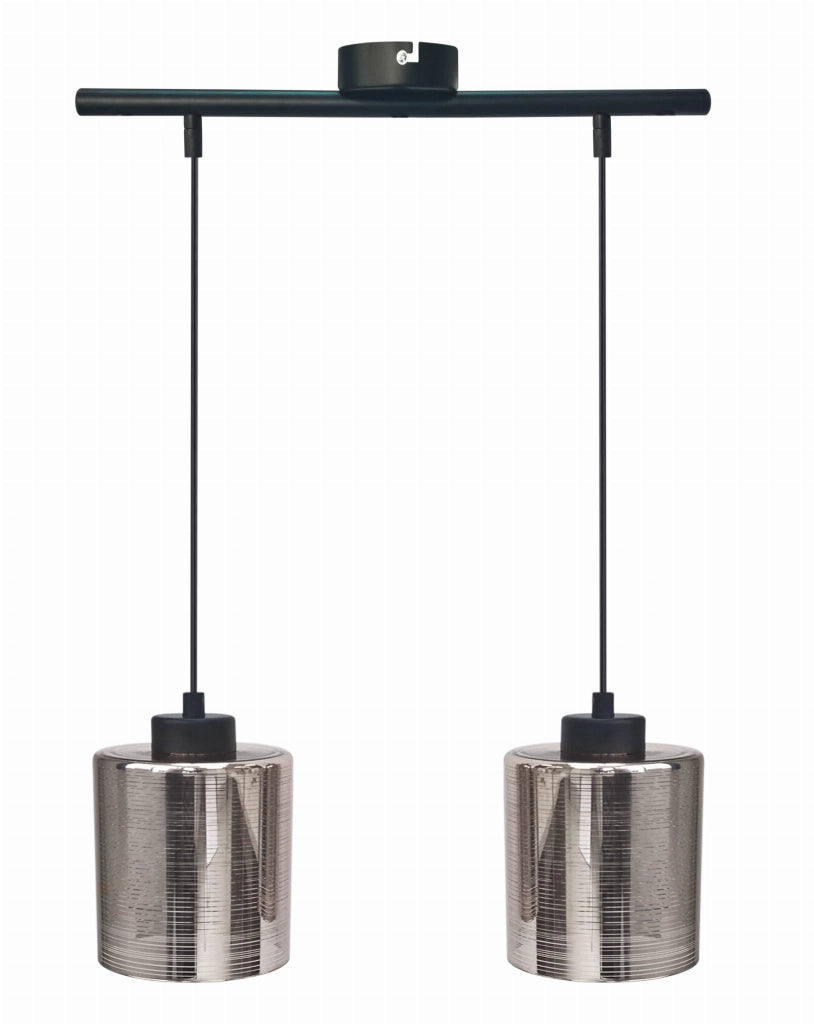 Lampada a sospensione Candellux COX 45cm nera 2xE27