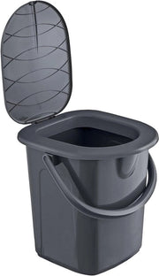 Camping toilet ecologico - 22 litri - Massima capacità di carico 120 kg - Grigio - Realizzato con 100% materiale riciclato