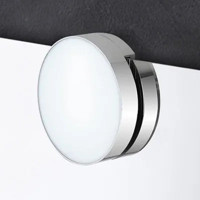 Specchio bagno tondo diametro 60 con applique LED cromata