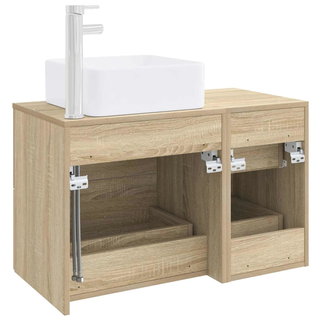 Set di mobili per il bagno 2 pcs Rovere Sonoma 3403962
