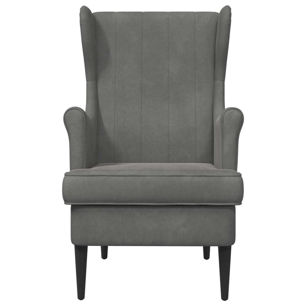 Poltrona | Sedia Relax Grigio Scuro Velluto