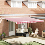 Tenda Retrattile Rosso e Bianco 450 × 300 cm 3330916