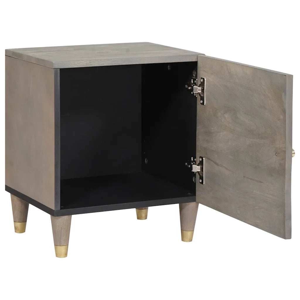 Set di 2 Comodini | Armadio da Notte | Mobiletto da notte con porta Grigio 40 x 33 x 46 cm